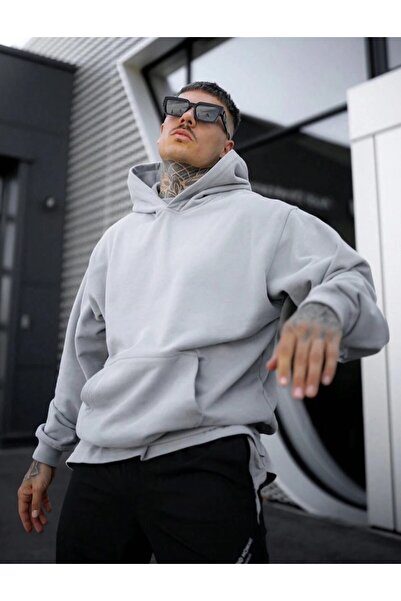 ORLONTEX Σετ ανδρικής φόρμας Smoke Grey Oversize με κουκούλα