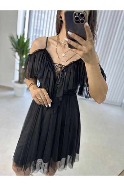 caddstore Rochie cu detalii din tul