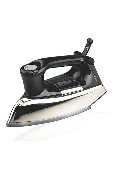 DOTS Heavyweight Iron, 2.1 Kg, Adjustable Ceramic Thermostat - 1300 Watt - Silver & Black