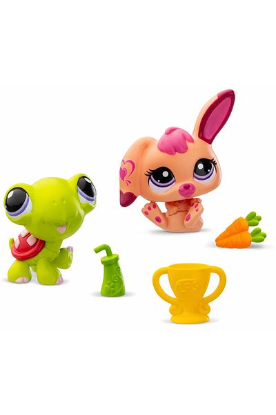 Littlest Pet Shop Series 2 Turtle and Rabbit Lps Toddlers Set of 2 Figures