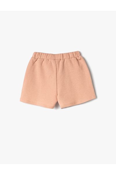Koton Basic Shorts Elastic Waist Textured Cotton