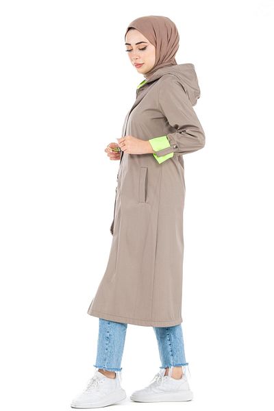 Sevitli Neon Trench Coat-mink