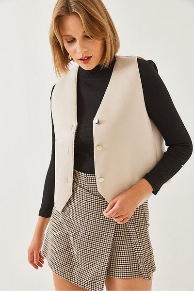 Bianco Lucci Vestă de damă din piele de pluș - 6468 60351161