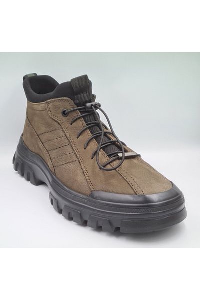 Greyder 18020 Smoke Color Nubuck Γνήσιο δέρμα Ανδρικές Urban Casual Μπότες με φερμουάρ