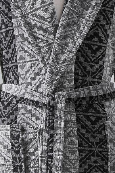Özdilek Hawaiian Tapetto Velvet Shawl Collar Bathrobe