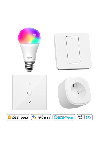 MEROSS Akıllı Konfor Paketi (AKILLI PRİZ AKILLI ANAHTAR VE AKILLI AYDINLATMA SETİ)