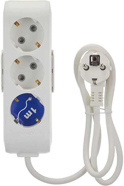 MCreative Multi-Let Triple Socket Grounded Cable Child Proof 1 Mt