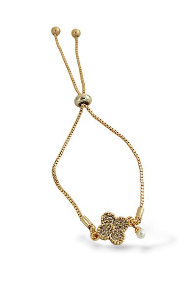 Çlk Accessories سوار البرسيم الفاخر مع اللؤلؤ - مع مصعد