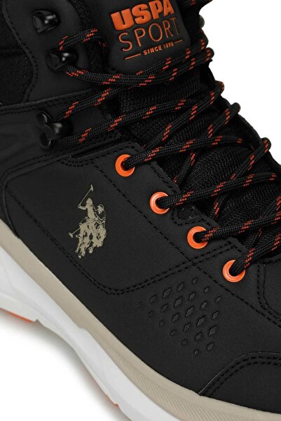 U.S. Polo Assn. Γνήσιες ανδρικές αδιάβροχες αντιολισθητικές ορθοπεδικές σόλες ειδικής σχεδίασης Χειμερινές μπότες μαύρης άμμου