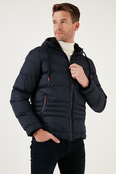 Buratti Hooded Zippered Pocket Slim Fit Coat Men's COAT 6490001