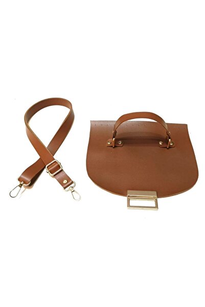 FERİHA HOBİ AKSESUAR DERİ ÖRGÜ ÇANTA KAPAĞI VE ASKISI (KAPAK 22 CM ASKI 120 C...