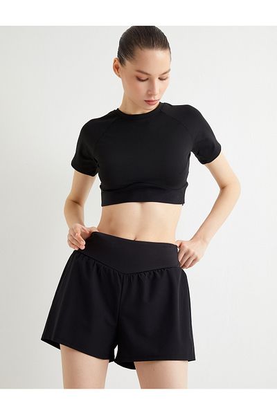 Koton Women's Black Shorts - 4sak40040nk