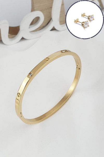 Çlk Accessories Brățară subțire cu cătușe de oțel (Oțel 316)