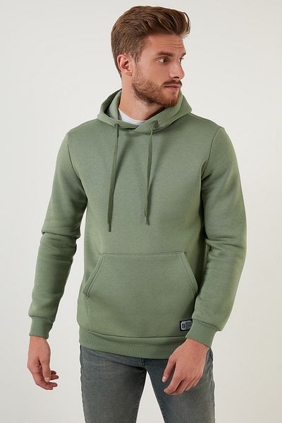 Buratti Ανδρικός ιδρώτας - Slim Fit, με κουκούλα, τσέπη καγκουρό, γούνινο εσωτερικό, μαλακό ράστερ 5905281