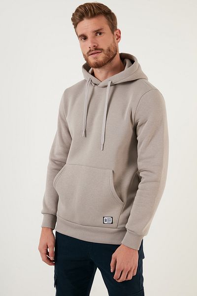 Buratti Ανδρικός ιδρώτας - Slim Fit, με κουκούλα, τσέπη καγκουρό, γούνινο εσωτερικό, μαλακό ράστερ 5905281