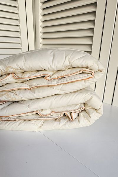 housein Bedding Cream Single Piping Wool Quilt