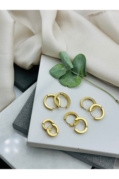 Lumiera GOLD HOOP STEEL EARRING