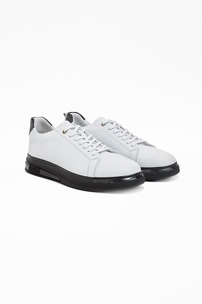 İmza Pantofi casual albi cu șireturi din piele naturală1033240153