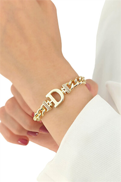 Çlk Accessories Brățară Premium D Letter Zircon Stone