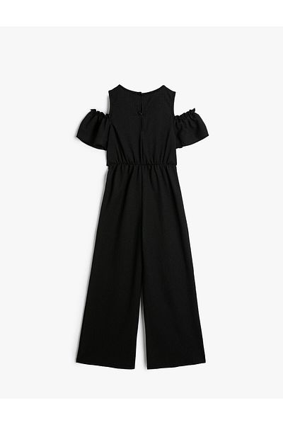 Koton Strappy Wide Leg Jumpsuit - Ruffle Detail