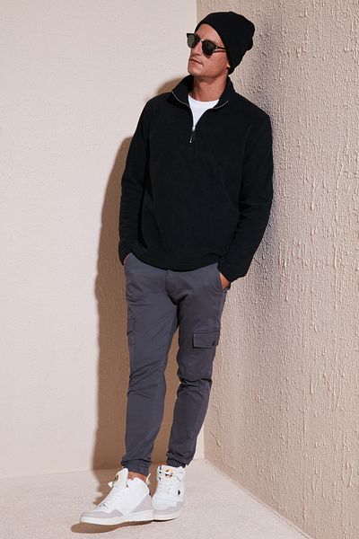 Buratti Slim Fit Stand Γιακάς Winter Raised Fleece Ανδρικό FLEECE 5906053