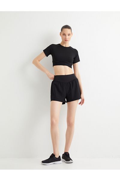 Koton Women's Black Shorts - 4sak40040nk