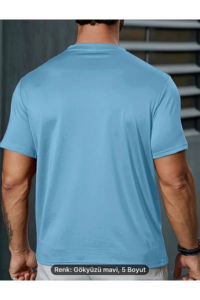 NEW TRENDY COLLECTİON Casual Bear Print T-Shirt for Men - Stretchy, Comfortable Crew Neck T-Shirt for Summer