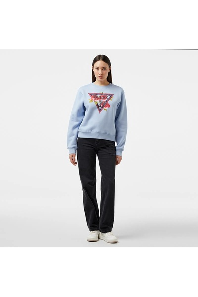 Guess Triangle Eco Sleek Poly Cotton Fleece Sweatshirt W4YQ26K9Z21-24K