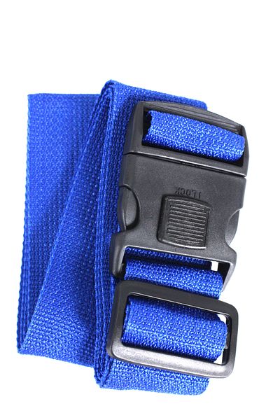 Metropolitan Luggage Suitcase Bag Safety Belt-Sax, Locked, 4 Pieces