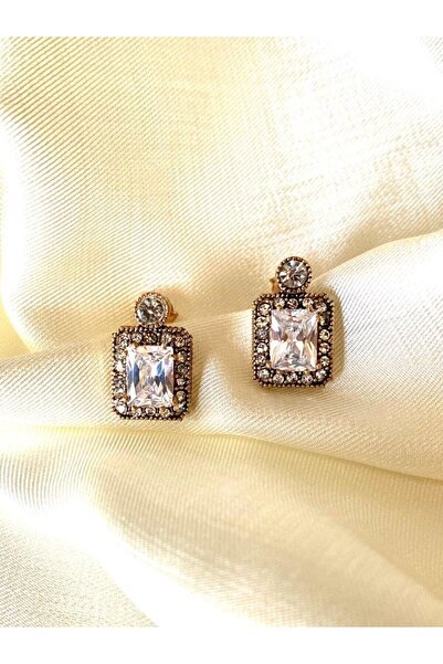 FAYRA ACCESSORIES Zirkon Taşlı Baget Küpe