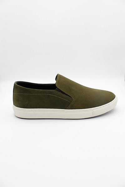 İmza Γνήσιο δέρμα Dark Khaki Nubuck Thermo Casual Παπούτσια - Πόρπη, Thermo Sole 1033240160