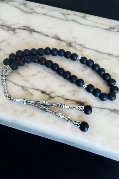 MGA DOĞAL TAŞ 33 de mărgele de rugăciune din onix mat - piatră de onix, certi...