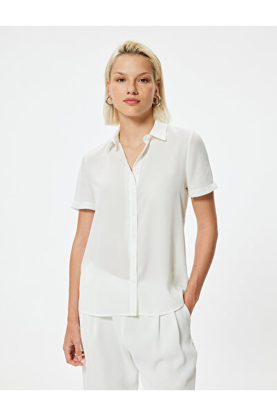 Koton Kısa Kollu Gömlek Klasik Yaka