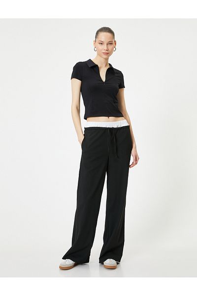 Koton Tricou polo cu mânecă scurtă și fermoar