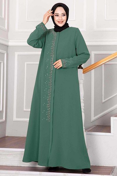 EBRUTESETTÜR Spread Stone Detailed Hijab Ferace