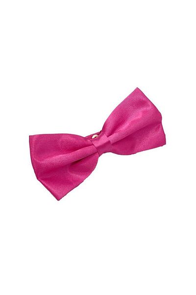 Brianze Pink Solid Color Satin Bow Tie