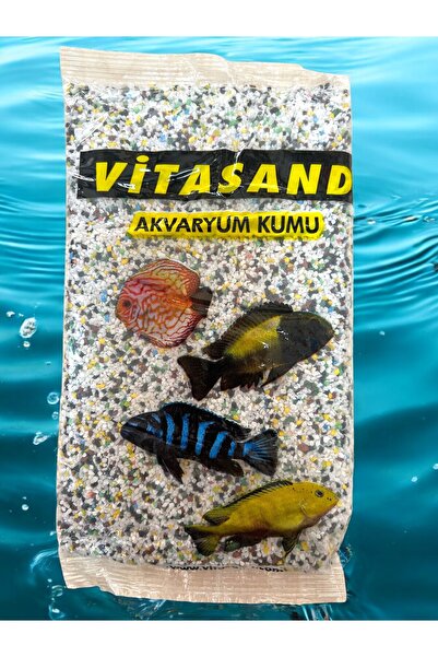 Vitasand ZEHİRSİZ ÖZEL İMALAT SİYAH SARI BEYAZ AKVARYUM VE DEKOR KUMU 800gr