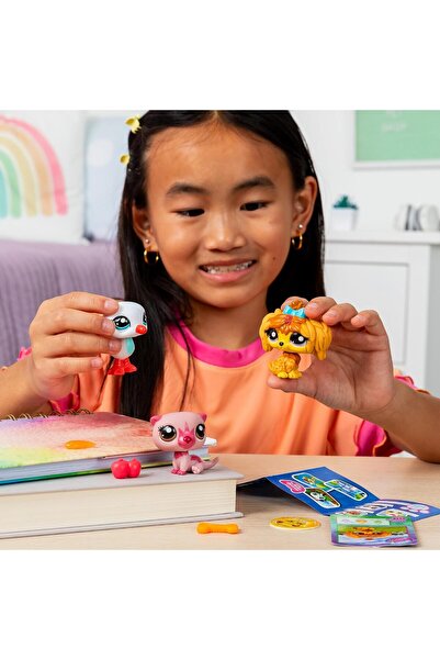 Littlest Pet Shop Seri 2 Su Samuru – Martı ve Köpek LPS Minişler 3'li Figür Seti