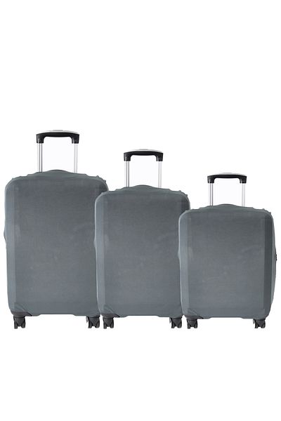 MY SARACİYE Saddler Luggage and Suitcase Cover Set - Medium and Cabin Size, Gray