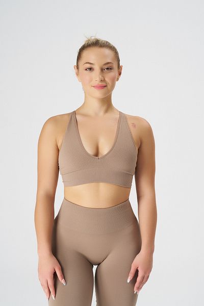 qlu Light Brown Seamless Women's Triangle Bra - Attractive Collection Sports Bra