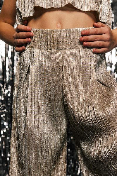 BABOKAH (Kids Girl) Babokah Limited Metal Pleated Wide Leg Trousers