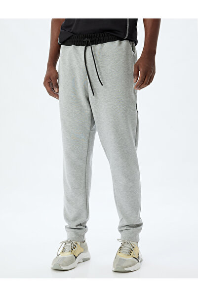 Koton Scuba-Stoff – Jogginghose mit Taschen, Streifendetail und Baumwollmischung