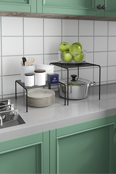 moniev 2’li Çok Amaçlı Raf Banyo Düzenleyici Mutfak Tencere Düzenleyici Dolap...