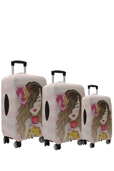MY SARACİYE My Saracye Luggage Cover Set - Large, Medium and Cabin Size Cover, Brown Color