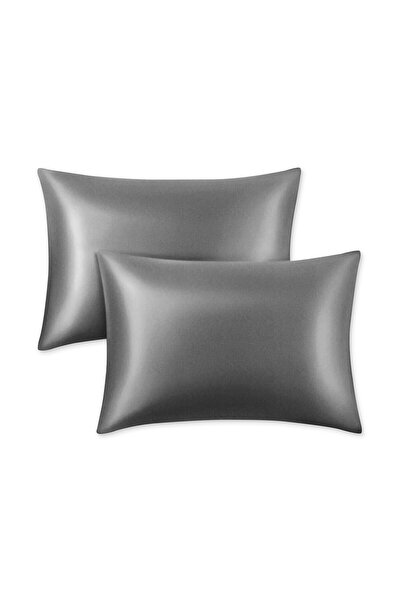 Evim Калъфка за възглавница от органичен памук, сатен, антрацит, 50x70 cm