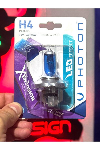 derin car design H4 MAVİ XENON BEYAZ IŞIK FAR AMPÜL UZUN-KISA 2 ADET SAĞ-SOL