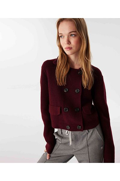 Twist Double-breasted knitwear jacket