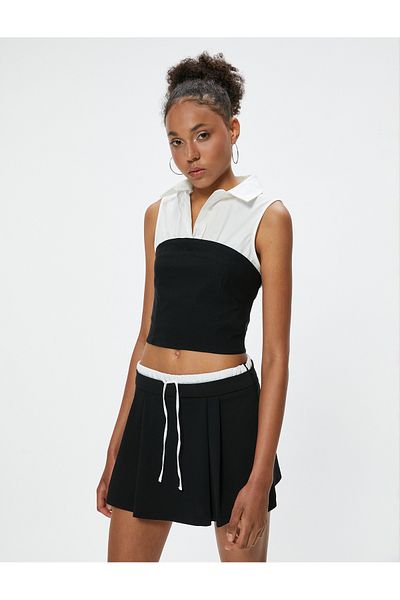 Koton Cămașă Crop fără mâneci - Design cu nasturi
