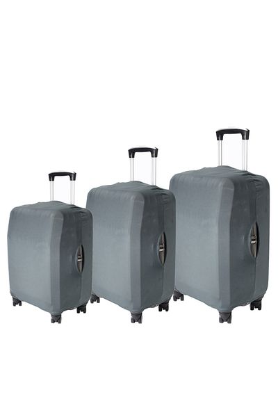 MY SARACİYE Saddler Luggage and Suitcase Cover Set - Medium and Cabin Size, Gray