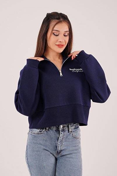 Hipo Trend Sanfrancisco Štampano Dukserica s polupatentnim zatvaračem, tamnop...